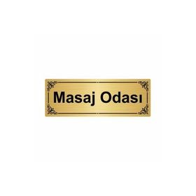 Özarslan Dizayn Masaj Odası 7x20 cm Altın Renk Metal Yönlendirme Levhası