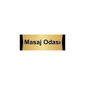 Özarslan Dizayn Masaj Odası 7x20 cm Altın Renk Metal Yönlendirme Levhası
