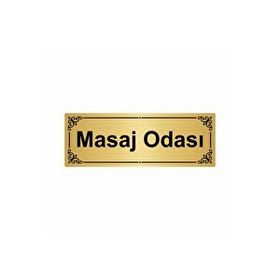 Özarslan Dizayn Masaj Odası 7x20 cm Altın Renk Metal Yönlendirme Levhası