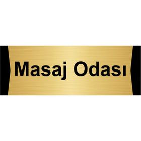 Özarslan Dizayn Masaj Odası 7x20 cm Altın Renk Metal Yönlendirme Levhası