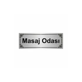 Özarslan Dizayn Masaj Odası 7x20 cm Gümüş Renk Metal Yönlendirme Levhası