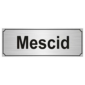 Özarslan Dizayn Mescid 10x20 cm Gümüş Renk Metal Yönlendirme Levhası