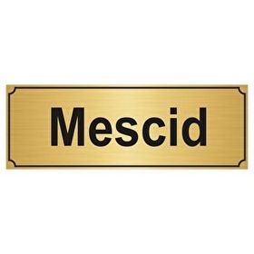 Özarslan Dizayn Mescid 5x20 cm Altın Renk Metal Yönlendirme Levhası
