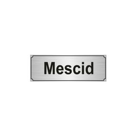 Özarslan Dizayn Mescid 5x20 cm Gümüş Renk Metal Yönlendirme Levhası