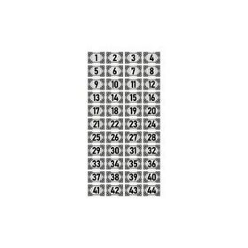 Özarslan Dizayn Metal 10x15 cm Gümüş Renk 44 Adet Kapı Masa Dolap Numara Levhası
