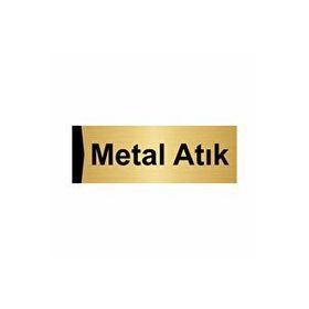 Özarslan Dizayn Metal Atık 10x20 cm Altın Renk Metal Yönlendirme Levhası