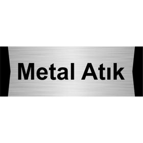 Özarslan Dizayn Metal Atık 10x20 cm Gümüş Renk Metal Yönlendirme Levhası
