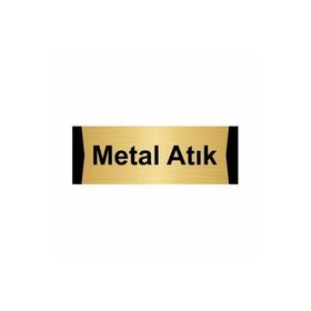 Özarslan Dizayn Metal Atık 5x20 cm Altın Renk Metal Yönlendirme Levhası