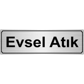 Özarslan Dizayn Metal Atık 5x20 cm Gümüş Renk Metal Yönlendirme Levhası