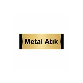 Özarslan Dizayn Metal Atık 7x20 cm Altın Renk Metal Yönlendirme Levhası