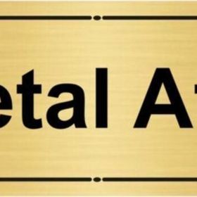 Özarslan Dizayn Metal Atık 7x20 cm Altın Renk Metal Yönlendirme Levhası