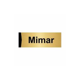 Özarslan Dizayn Mimar 10x20 cm Altın Renk Metal Yönlendirme Levhası
