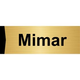 Özarslan Dizayn Mimar 10x20 cm Altın Renk Metal Yönlendirme Levhası