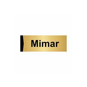 Özarslan Dizayn Mimar 7x20 cm Altın Renk Metal Yönlendirme Levhası