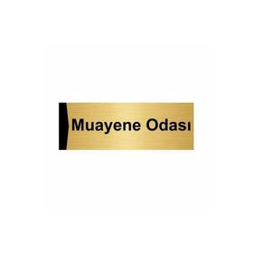 Özarslan Dizayn Muayene Odası 10x20 cm Altın Renk Metal Yönlendirme Levhası