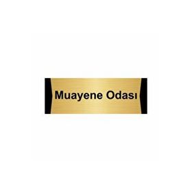Özarslan Dizayn Muayene Odası 10x20 cm Altın Renk Metal Yönlendirme Levhası