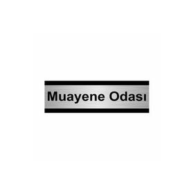 Özarslan Dizayn Muayene Odası 10x20 cm Gümüş Renk Metal Yönlendirme Levhası