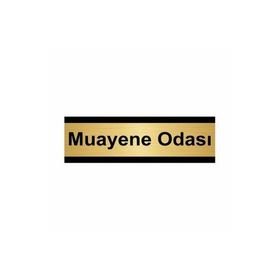 Özarslan Dizayn Muayene Odası 5x20 cm Altın Renk Metal Yönlendirme Levhası