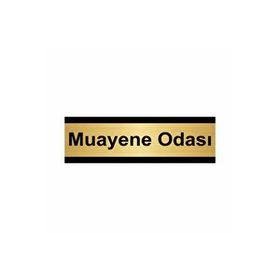 Özarslan Dizayn Muayene Odası 5x20 cm Altın Renk Metal Yönlendirme Levhası
