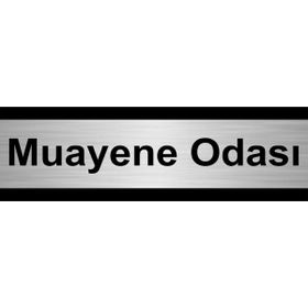 Özarslan Dizayn Muayene Odası 5x20 cm Gümüş Renk Metal Yönlendirme Levhası