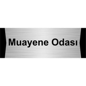 Özarslan Dizayn Muayene Odası 7x20 cm Gümüş Renk Metal Yönlendirme Levhası
