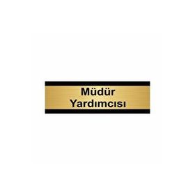 Özarslan Dizayn Müdür Yardımcısı 10x20 cm Altın Renk Metal Yönlendirme Levhası