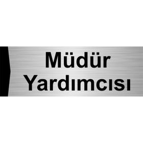 Özarslan Dizayn Müdür Yardımcısı 10x20 cm Gümüş Renk Metal Yönlendirme Levhası
