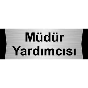 Özarslan Dizayn Müdür Yardımcısı 5x20 cm Gümüş Renk Metal Yönlendirme Levhası