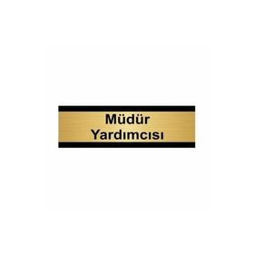 Özarslan Dizayn Müdür Yardımcısı 7x20 cm Altın Renk Metal Yönlendirme Levhası