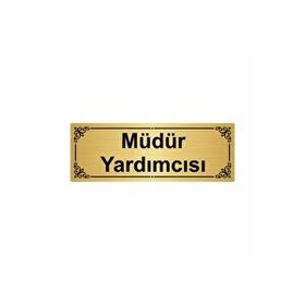 Özarslan Dizayn Müdür Yardımcısı 7x20 cm Altın Renk Metal Yönlendirme Levhası