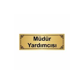 Özarslan Dizayn Müdür Yardımcısı 7x20 cm Altın Renk Metal Yönlendirme Levhası