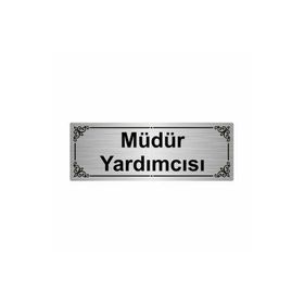 Özarslan Dizayn Müdür Yardımcısı 7x20 cm Gümüş Renk Metal Yönlendirme Levhası