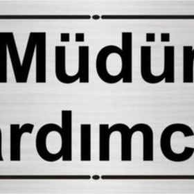 Özarslan Dizayn Müdür Yardımcısı 7x20 cm Gümüş Renk Metal Yönlendirme Levhası