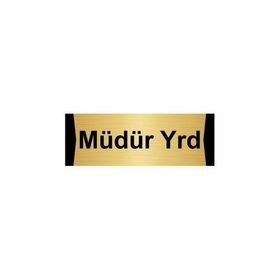 Özarslan Dizayn Müdür Yrd 10x20 cm Altın Renk Metal Yönlendirme Levhası