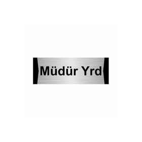 Özarslan Dizayn Müdür Yrd 10x20 cm Gümüş Renk Metal Yönlendirme Levhası