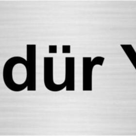 Özarslan Dizayn Müdür Yrd 10x20 cm Gümüş Renk Metal Yönlendirme Levhası