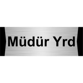 Özarslan Dizayn Müdür Yrd 10x20 cm Gümüş Renk Metal Yönlendirme Levhası