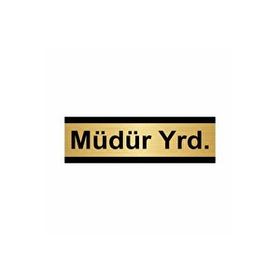 Özarslan Dizayn Müdür Yrd 5x20 cm Altın Renk Metal Yönlendirme Levhası