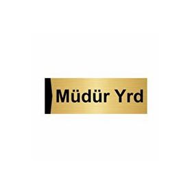 Özarslan Dizayn Müdür Yrd 5x20 cm Altın Renk Metal Yönlendirme Levhası