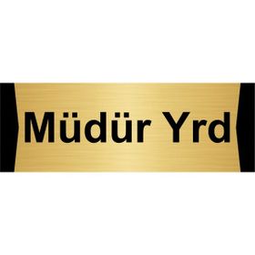 Özarslan Dizayn Müdür Yrd 5x20 cm Altın Renk Metal Yönlendirme Levhası