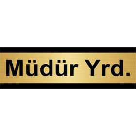 Özarslan Dizayn Müdür Yrd 5x20 cm Altın Renk Metal Yönlendirme Levhası