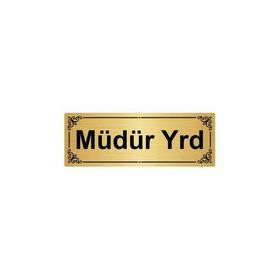 Özarslan Dizayn Müdür Yrd 7x20 cm Altın Renk Metal Yönlendirme Levhası