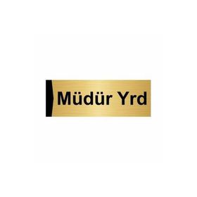 Özarslan Dizayn Müdür Yrd 7x20 cm Altın Renk Metal Yönlendirme Levhası
