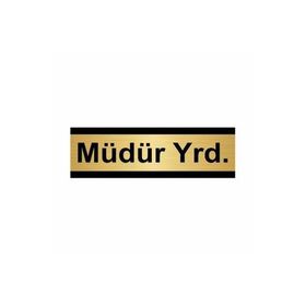 Özarslan Dizayn Müdür Yrd 7x20 cm Altın Renk Metal Yönlendirme Levhası