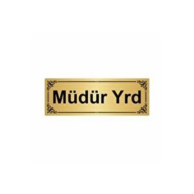 Özarslan Dizayn Müdür Yrd 7x20 cm Altın Renk Metal Yönlendirme Levhası