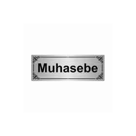 Özarslan Dizayn Muhasebe 7x20 cm Gümüş Renk Metal Yönlendirme Levhası