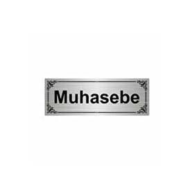 Özarslan Dizayn Muhasebe 7x20 cm Gümüş Renk Metal Yönlendirme Levhası
