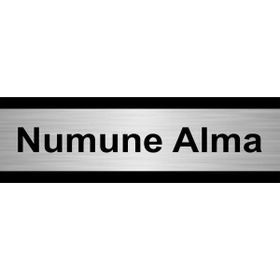 Özarslan Dizayn Numune Alma 10x20 cm Gümüş Renk Metal Yönlendirme Levhası