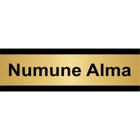 Özarslan Dizayn Numune Alma 7x20 cm Altın Renk Metal Yönlendirme Levhası