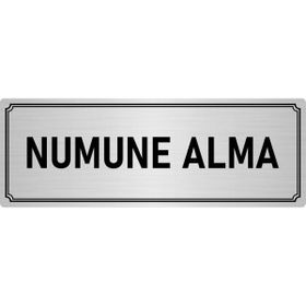 Özarslan Dizayn Numune Alma 7x20 cm Gümüş Renk Metal Yönlendirme Levhası
